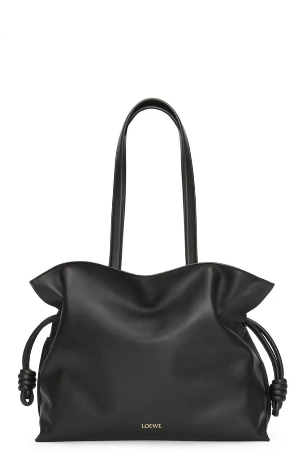 Loewe Large Flamenco Clutch In Nappa Calfskin Black Women Shoulder Bags