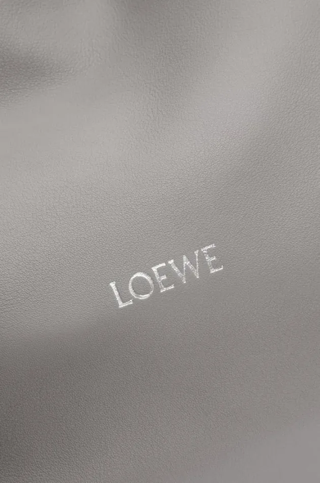 Loewe Large Flamenco Clutch In Nappa Calfskin Pearl Grey Women Shoulder Bags