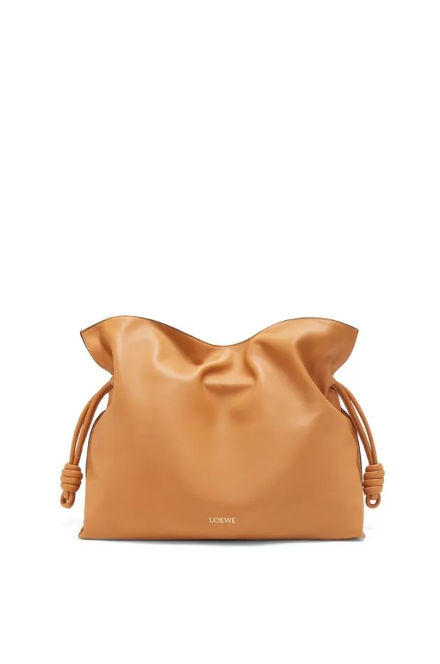 Loewe Large Flamenco Clutch In Nappa Calfskin Warm Desert Women Pouches and Clutches