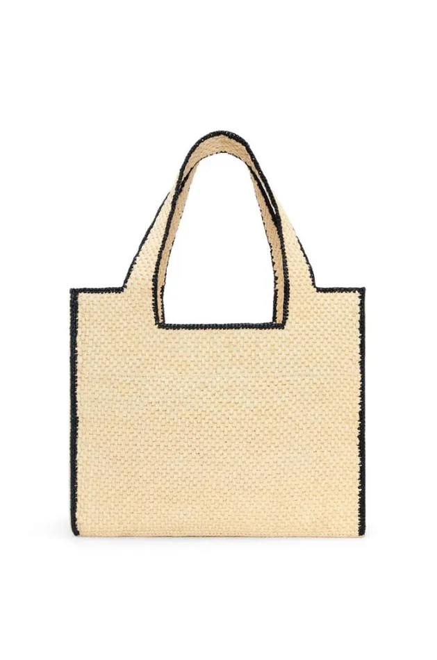Loewe Large LOEWE Font Tote In Raffia Natural Women Baskets