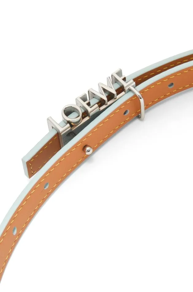 Loewe LOEWE Graphic Belt In Classic Calfskin Blue Icebergpalladium Women Belts