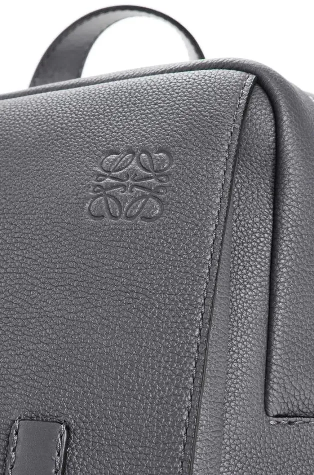 Loewe Military Backpack In Soft Grained Calfskin Anthracite Men Business Bags