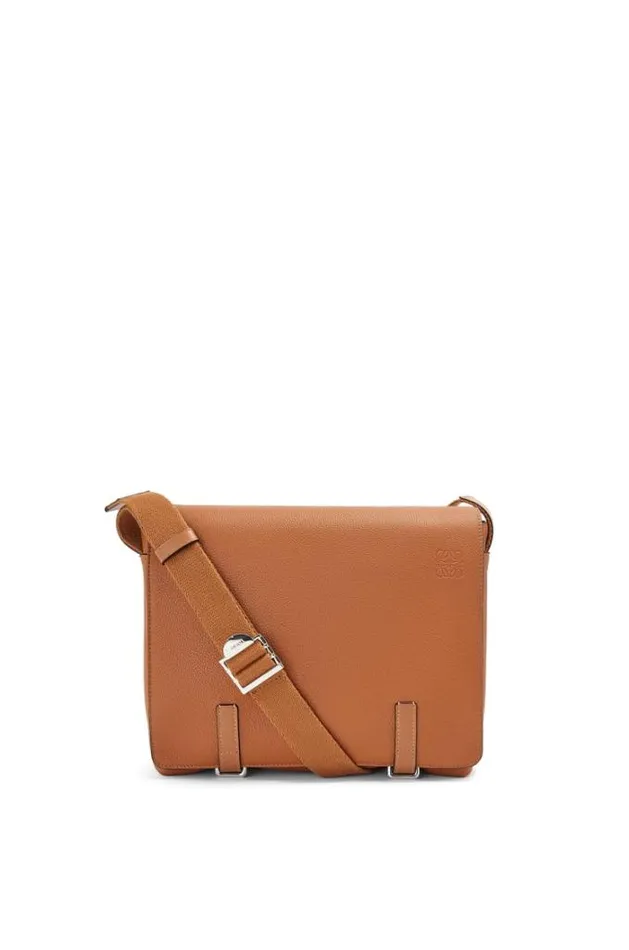 Loewe Military Messenger Bag In Soft Grained Calfskin Tan Men Messenger Bags