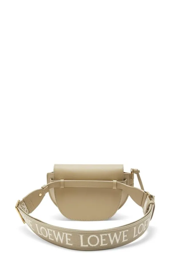 Loewe Mini Gate Dual Bag In Soft Calfskin And Jacquard Clay Green Women Mini Bags