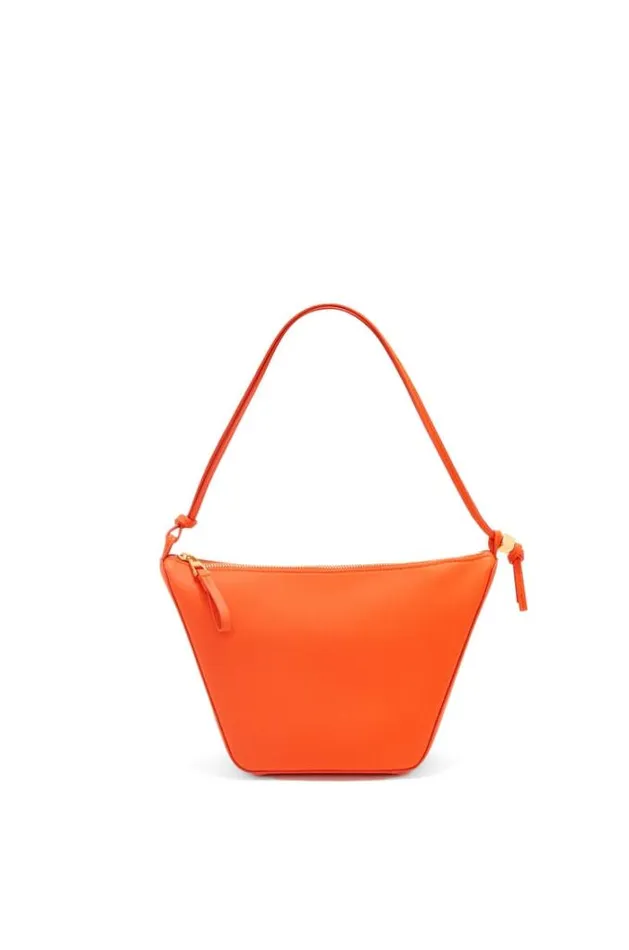 Loewe Mini Hammock Hobo Bag In Classic Calfskin Vivid Orange Women Crossbody Bags