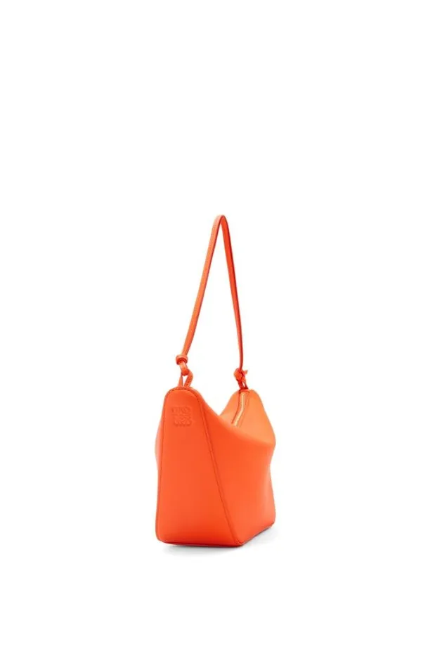 Loewe Mini Hammock Hobo Bag In Classic Calfskin Vivid Orange Women Crossbody Bags