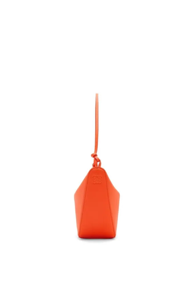 Loewe Mini Hammock Hobo Bag In Classic Calfskin Vivid Orange Women Crossbody Bags