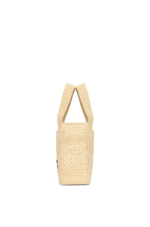 Loewe Mini LOEWE Font Tote In Raffia Natural Women Tote and Top Handle Bags