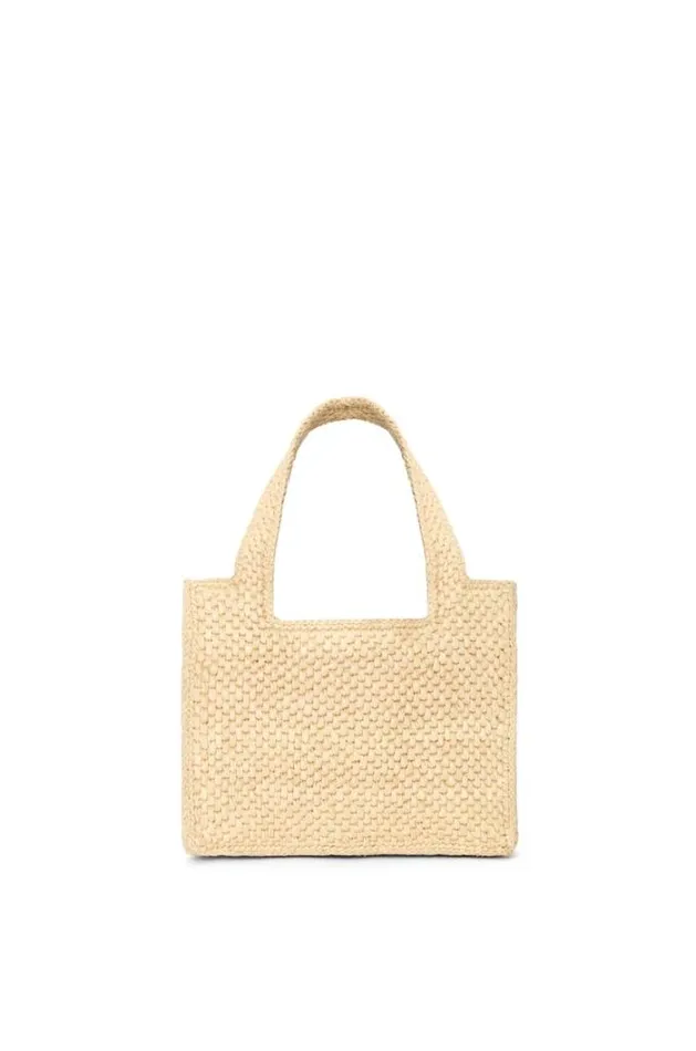 Loewe Mini LOEWE Font Tote In Raffia Natural Women Tote and Top Handle Bags