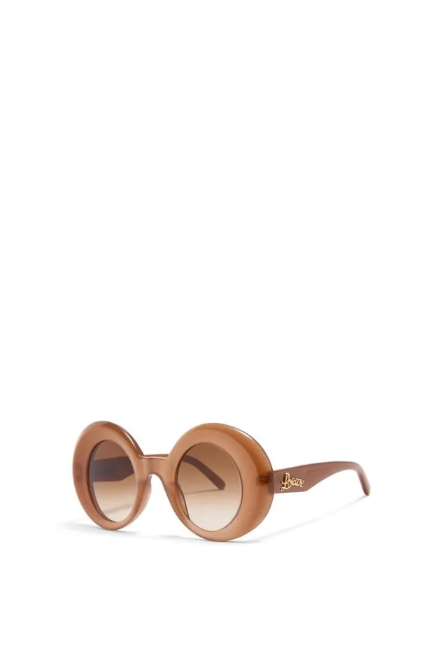 Loewe Oversized Round Sunglasses In Acetate Light Brown Women Sunglasses