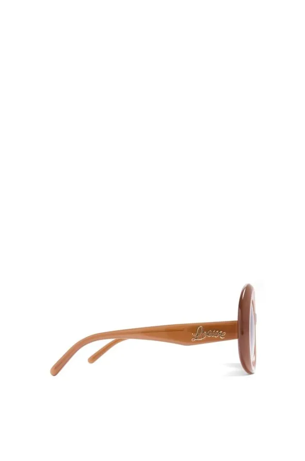 Loewe Oversized Round Sunglasses In Acetate Light Brown Women Sunglasses