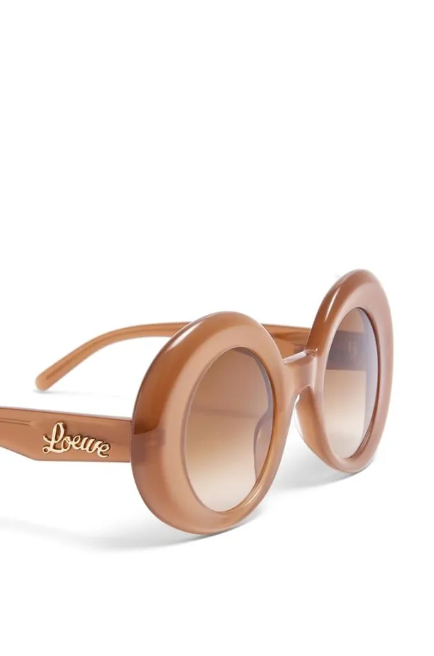 Loewe Oversized Round Sunglasses In Acetate Light Brown Women Sunglasses