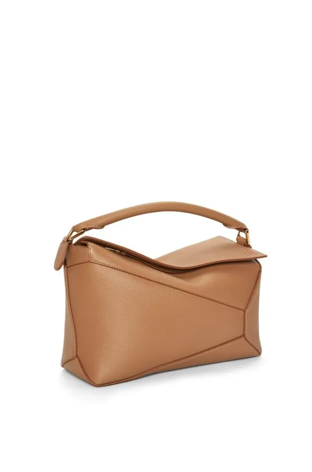 Loewe Puzzle Bag In Soft Grained Calfskin Toffee Women Shoulder Bags