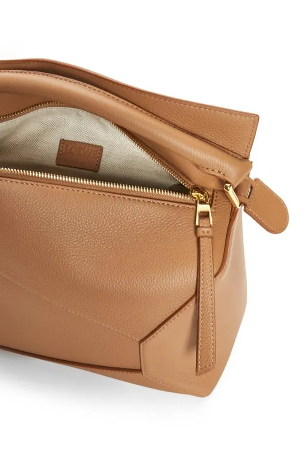 Loewe Puzzle Bag In Soft Grained Calfskin Toffee Women Shoulder Bags