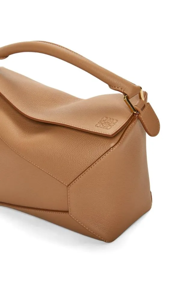 Loewe Puzzle Bag In Soft Grained Calfskin Toffee Women Shoulder Bags