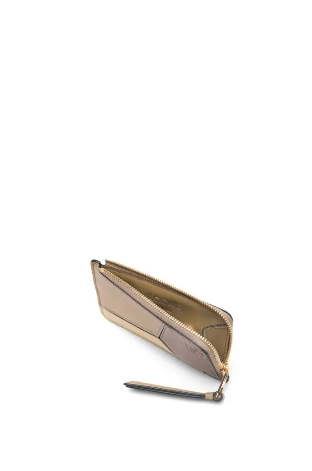 Loewe Puzzle Coin Cardholder In Classic Calfskin Clay Greenbutter Women Cardholders and Coin Purses