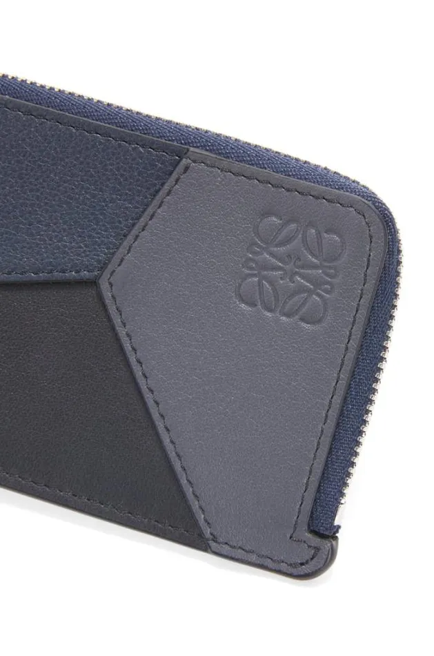 Loewe Puzzle Coin Cardholder In Classic Calfskin Deep Navyanthracite Men Card Cases and Coin Purses