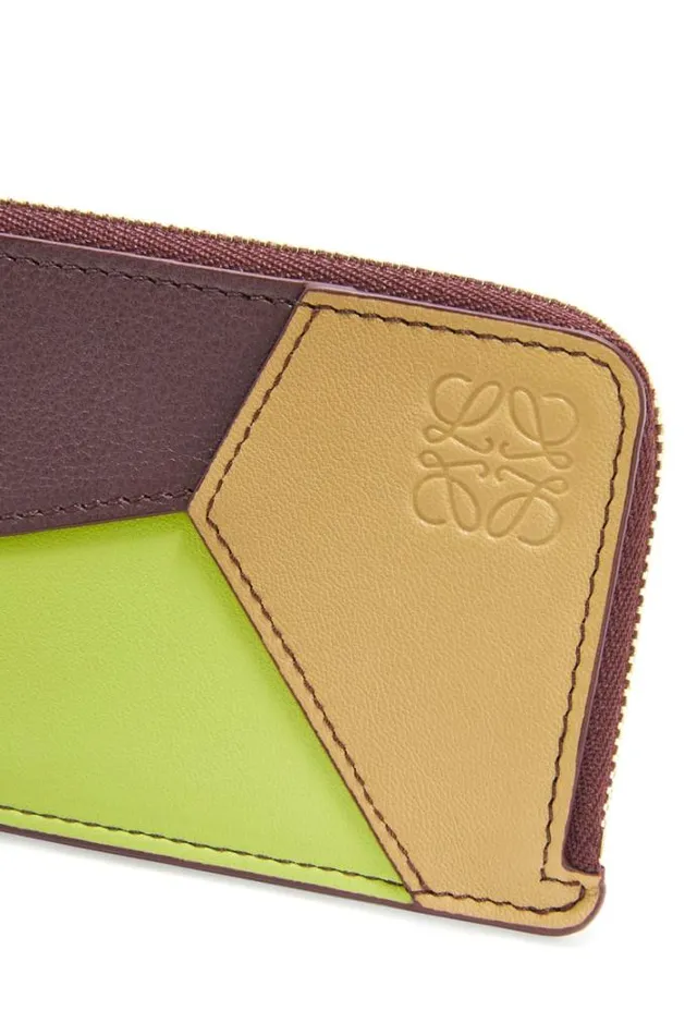 Loewe Puzzle Coin Cardholder In Classic Calfskin Saharaburgundyanise Women Cardholders and Coin Purses