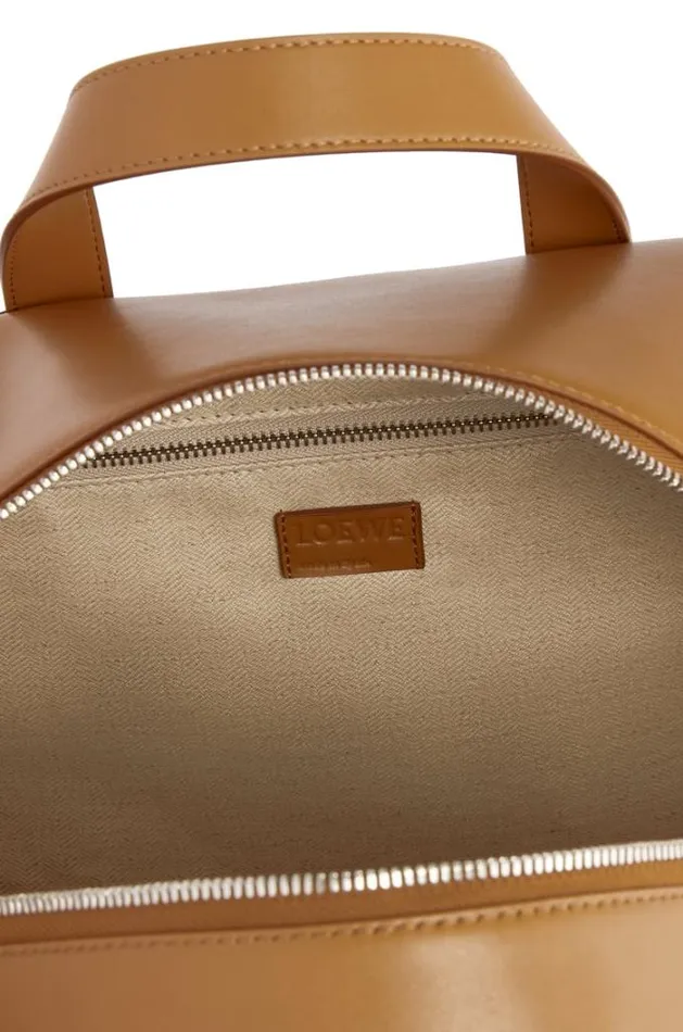 Loewe Puzzle Fold Duffle In Shiny Calfskin Oak Men Travel Bags