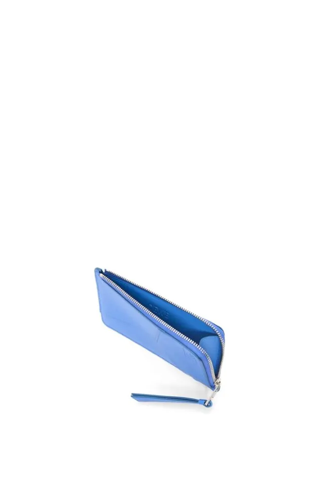 Loewe Puzzle Long Coin Cardholder In Classic Calfskin Seaside Blue Men Card Cases and Coin Purses