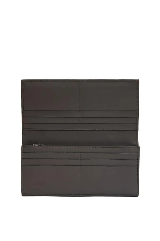 Loewe Puzzle Long Horizontal Wallet In Classic Calfskin Dark Grey Men Wallets