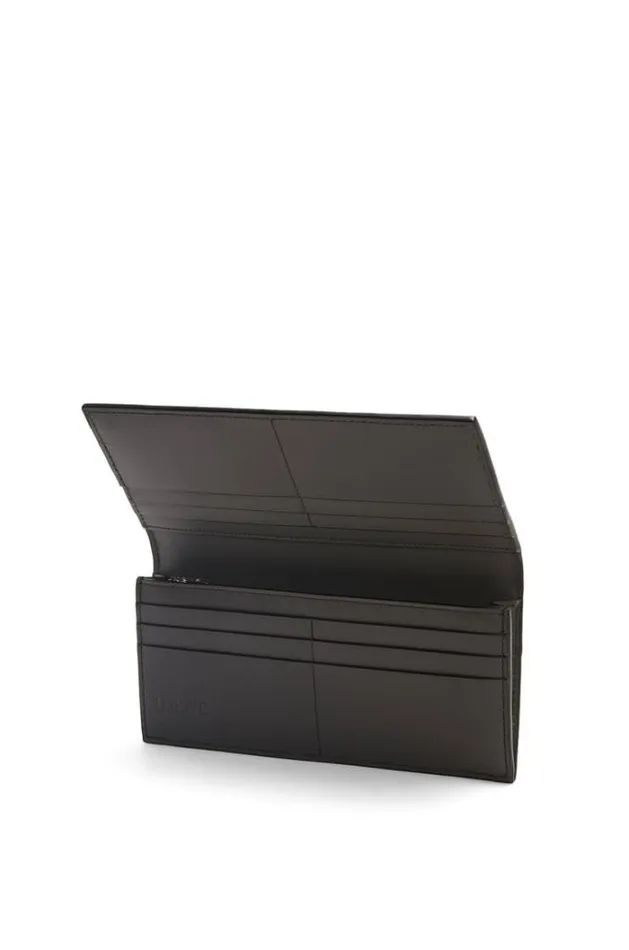 Loewe Puzzle Long Horizontal Wallet In Classic Calfskin Dark Grey Men Wallets