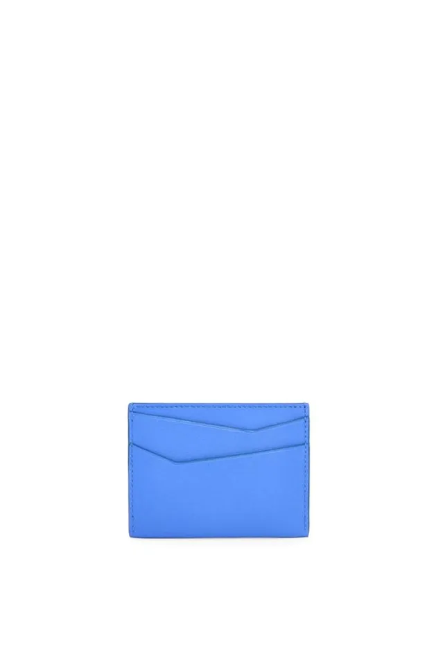 Loewe Puzzle Plain Cardholder In Classic Calfskin Seaside Blue Men Card Cases and Coin Purses