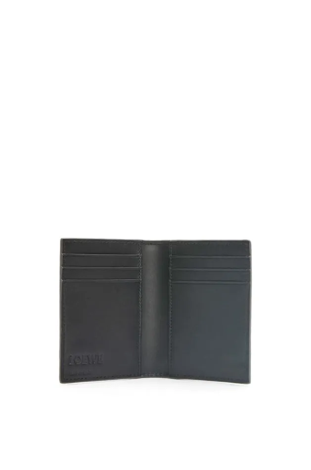 Loewe Puzzle Stitches Bifold Cardholder In Smooth Calfskin Asphalt Grey Men Card Cases and Coin Purses