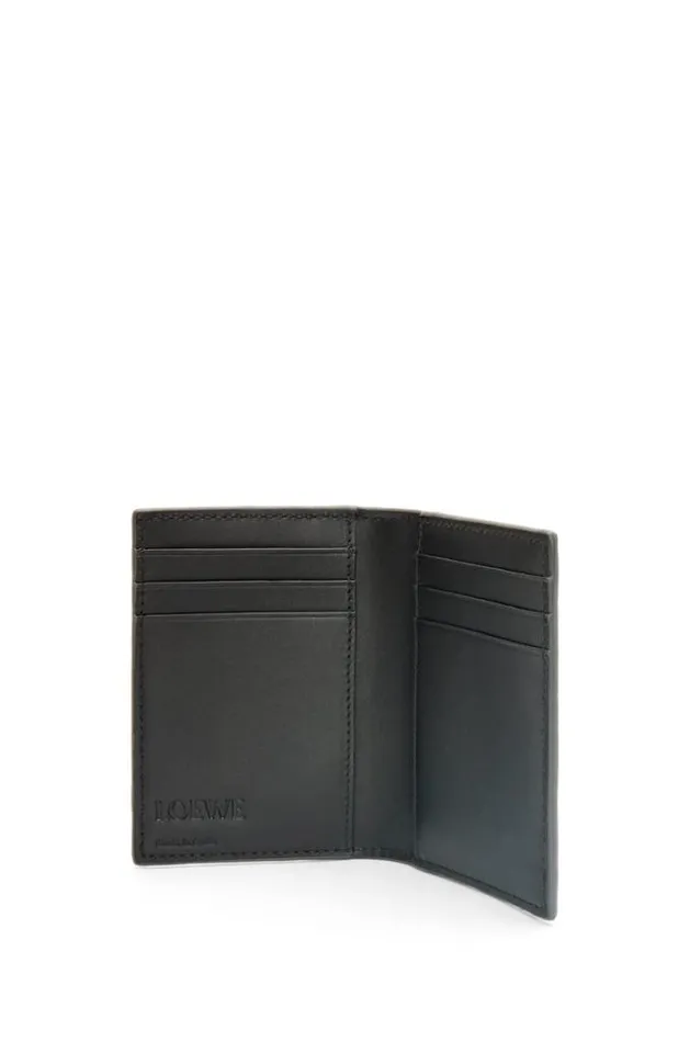Loewe Puzzle Stitches Bifold Cardholder In Smooth Calfskin Asphalt Grey Men Card Cases and Coin Purses