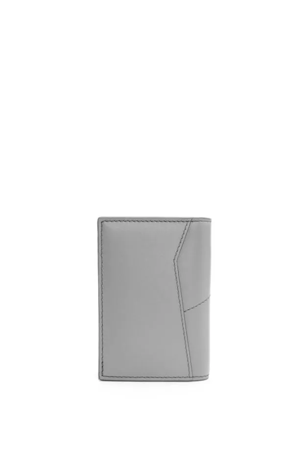Loewe Puzzle Stitches Bifold Cardholder In Smooth Calfskin Asphalt Grey Men Card Cases and Coin Purses