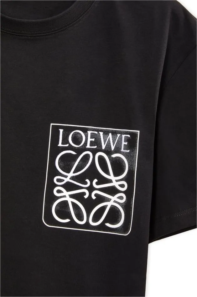 Loewe Regular Fit Tshirt In Cotton Black Men Tshirts