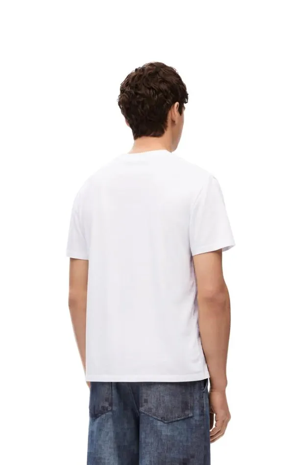 Loewe Relaxed Fit Tshirt In Cotton White Men Tshirts