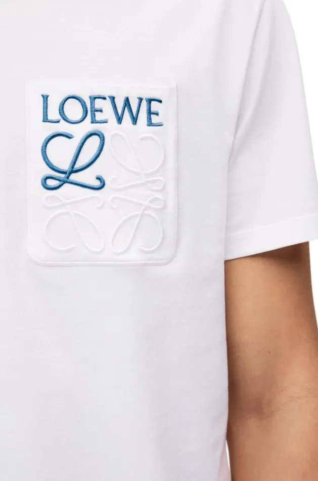 Loewe Relaxed Fit Tshirt In Cotton White Men Tshirts