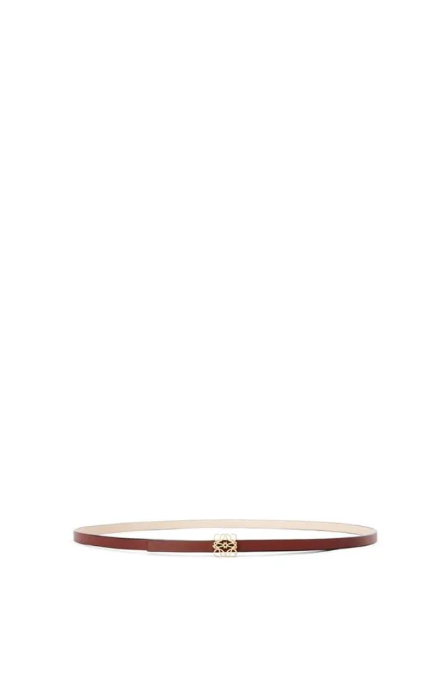 Loewe Reversible Anagram Belt In Smooth Calfskin Tile Rednudegold Women Belts