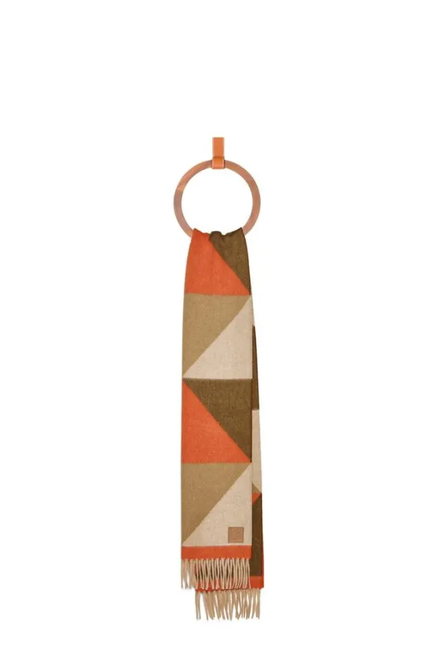 Loewe Scarf In Cashmere Camelorange Women Scarves
