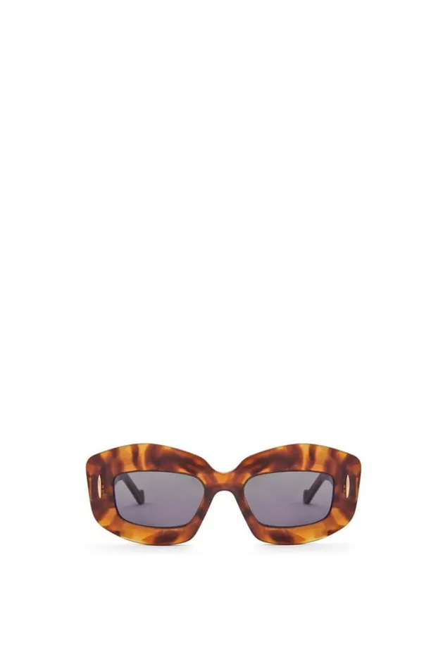 Loewe Screen Sunglasses In Acetate Flamed Havana Women Sunglasses