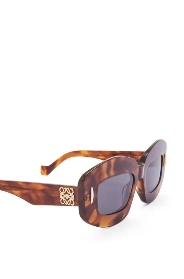 Loewe Screen Sunglasses In Acetate Flamed Havana Women Sunglasses