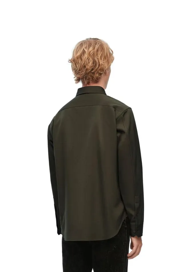 Loewe Shirt In Wool Vintage Khaki Men Shirts
