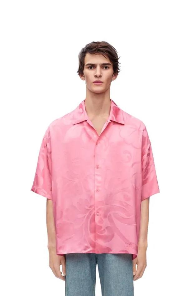 Loewe Short Sleeve Shirt In Viscose Candy Men Shirts