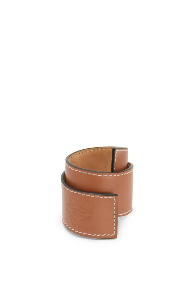 Loewe Slap Bracelet In Calfskin Tan Men Jewellery