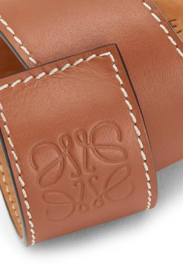 Loewe Slap Bracelet In Calfskin Tan Men Jewellery