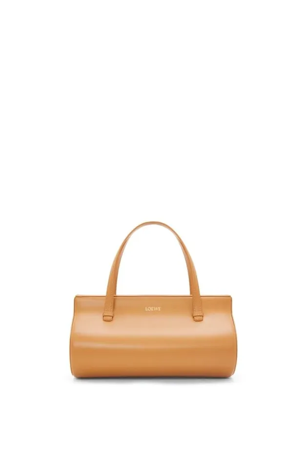 Loewe Small Clasp Bag In Silk Calfskin Warm Desert Women Tote and Top Handle Bags