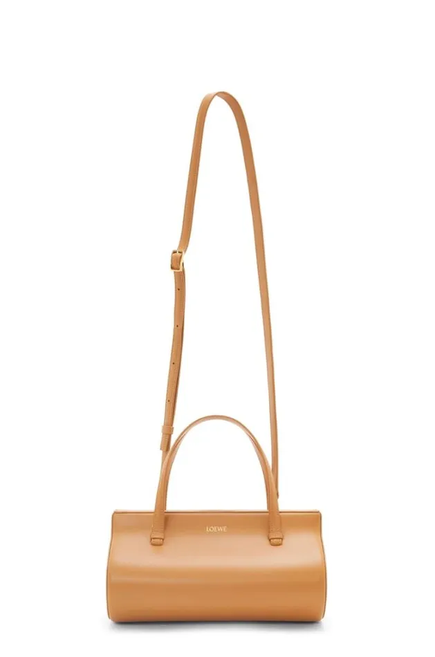 Loewe Small Clasp Bag In Silk Calfskin Warm Desert Women Tote and Top Handle Bags