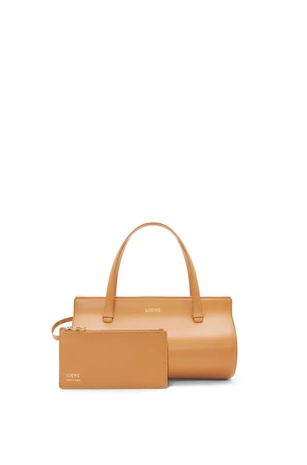 Loewe Small Clasp Bag In Silk Calfskin Warm Desert Women Tote and Top Handle Bags