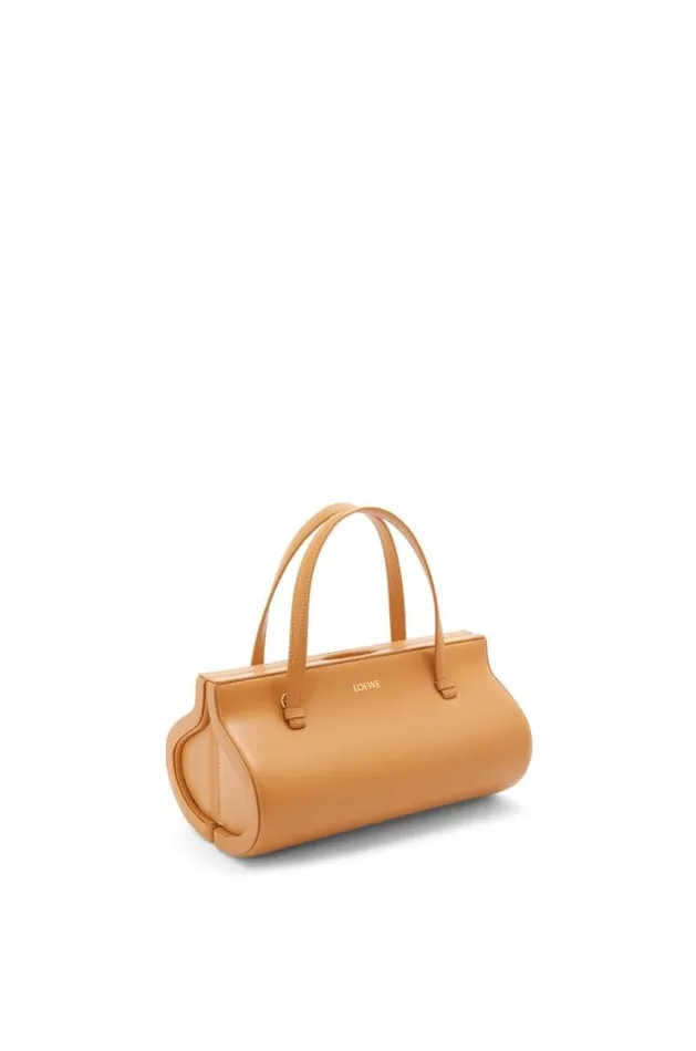 Loewe Small Clasp Bag In Silk Calfskin Warm Desert Women Tote and Top Handle Bags