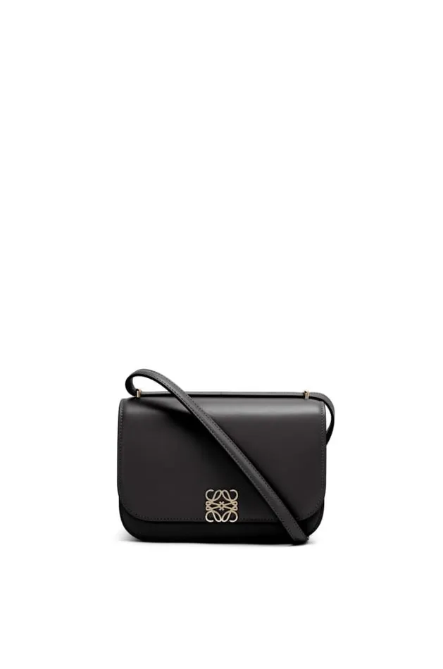 Loewe Small Goya Bag In Silk Calfskin Black Women Shoulder Bags