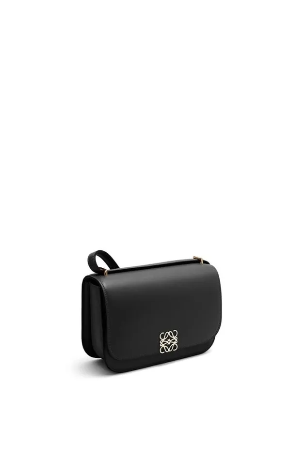 Loewe Small Goya Bag In Silk Calfskin Black Women Shoulder Bags