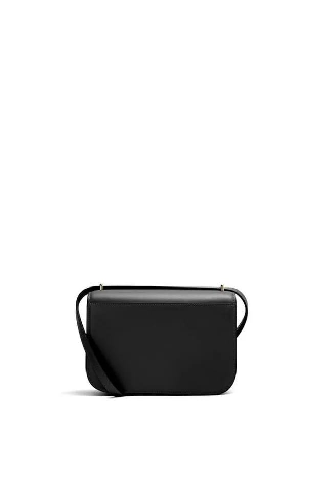 Loewe Small Goya Bag In Silk Calfskin Black Women Shoulder Bags