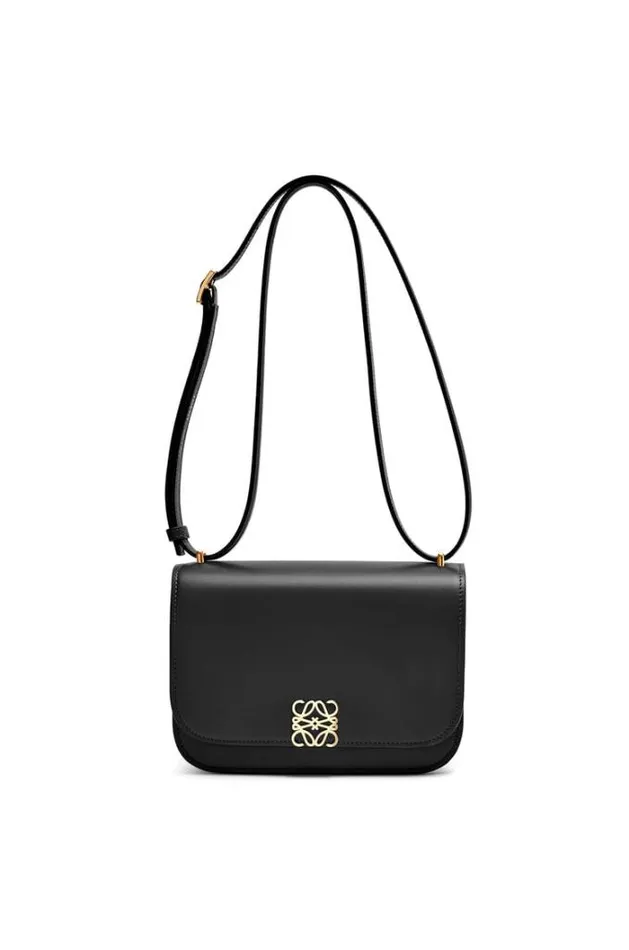 Loewe Small Goya Bag In Silk Calfskin Black Women Shoulder Bags