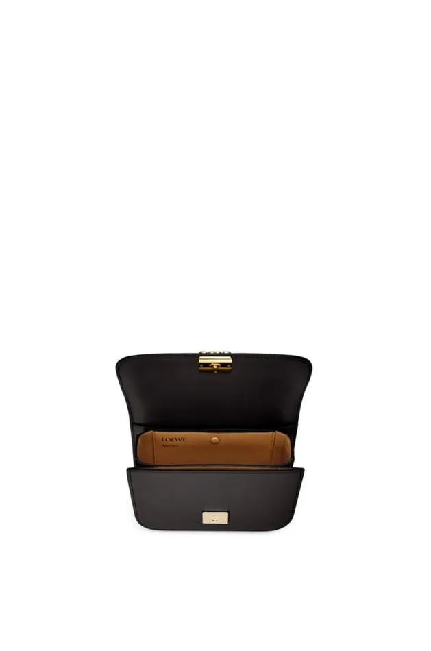 Loewe Small Goya Bag In Silk Calfskin Black Women Shoulder Bags